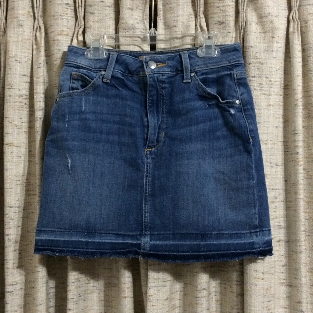 Joe's Jeans Released Hem Denim Mini Skirt